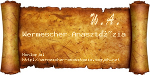 Wermescher Anasztázia névjegykártya